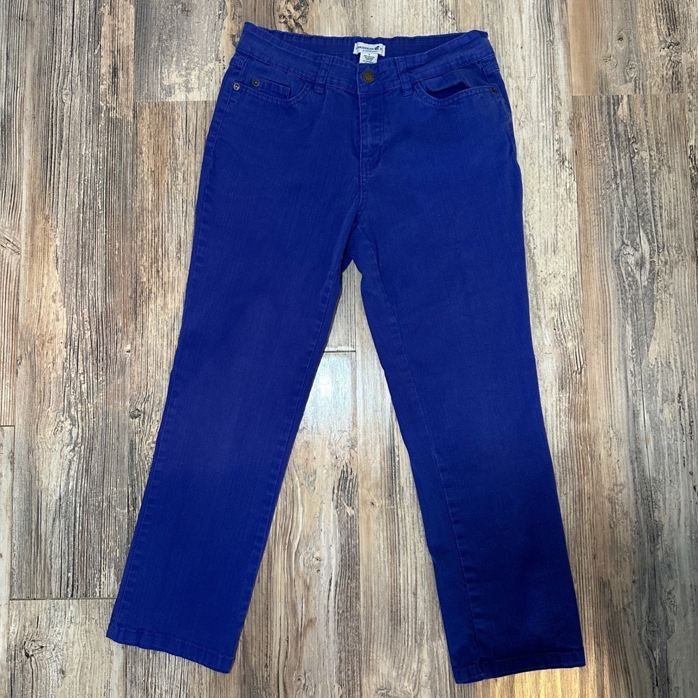 Caribbean Joe Royal Blue Stretch Twill Straight Leg Pants Womens 6